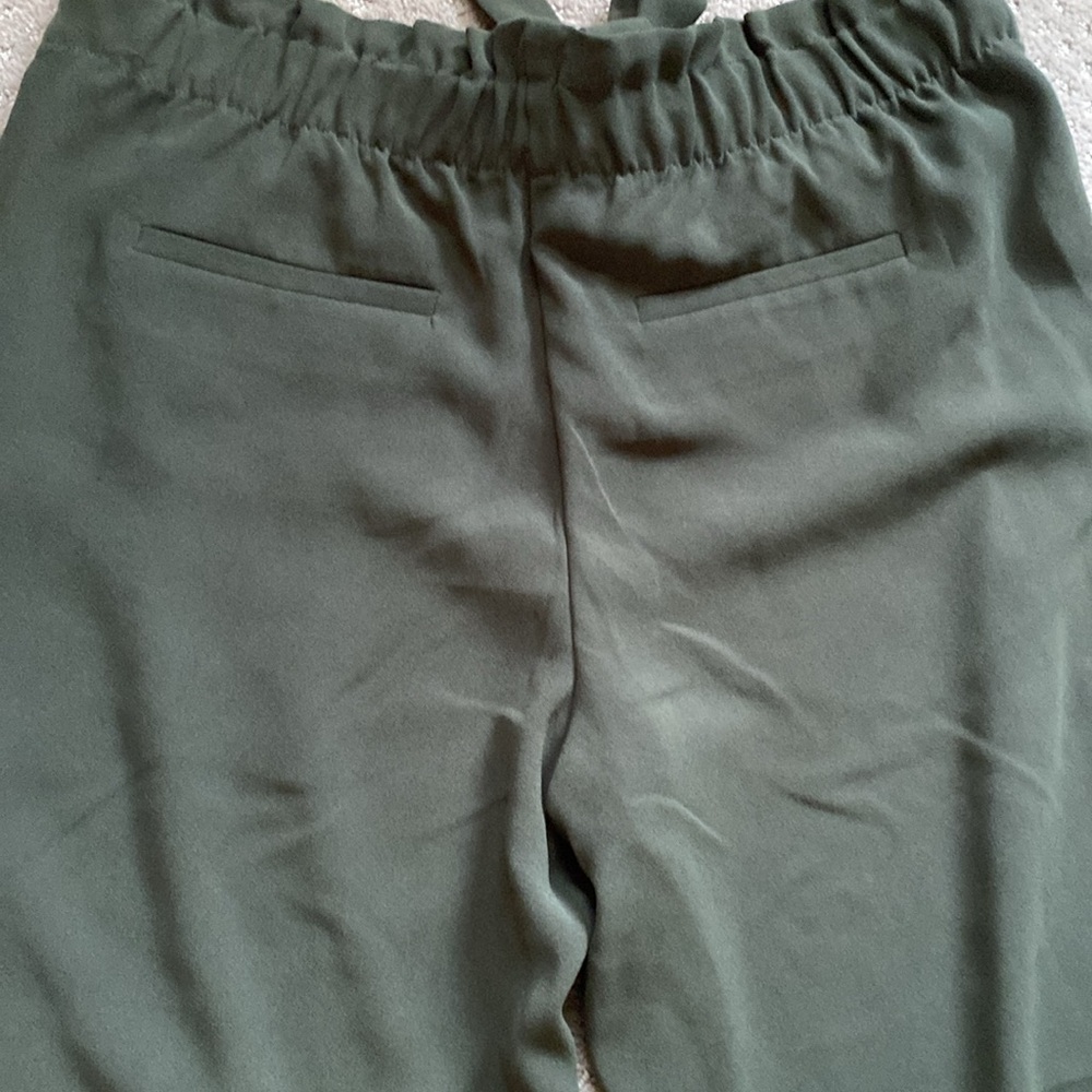 LOFT Olive Green Cropped Drawstring Pants - Picture 8 of 9